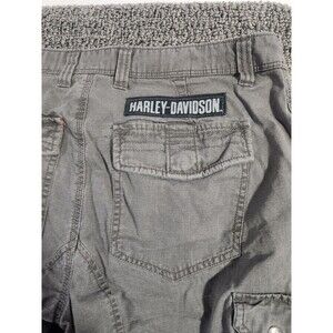 Women's Harley Davidson Black/ Grey 33 x 30  Cargo Pocket Pants NWOT
